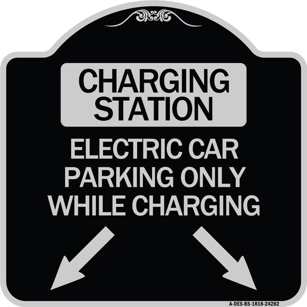 Charging Station Electric Car Parking Only While Charging with Left and Right Down Po, BS-1818-24282